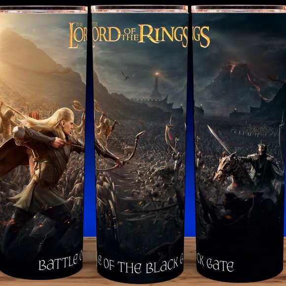 Lord of the Rings Battle of the Black Gate Cup Mug Tumbler - Picture 1 of 3